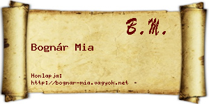 Bognár Mia névjegykártya